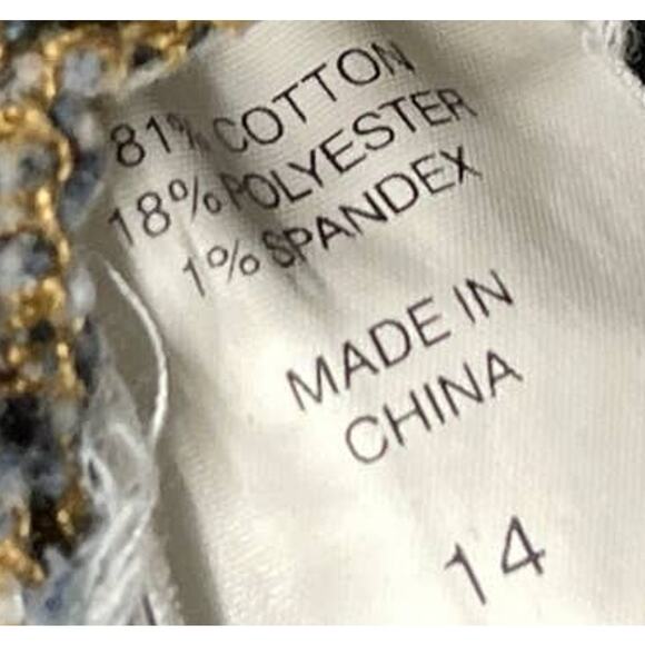 New York Company Jeans Women Size 14 Blue Curvy Bootcut Mid Rise DISTRESS HEM - Picture 6 of 7